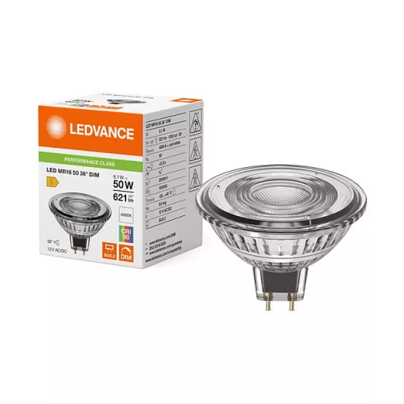 OSRAM LED MR16 50 36° DIM P 6,1W 940 GU5.3 dimmbares Niedervolt-LED-Reflektorleuchtmittel