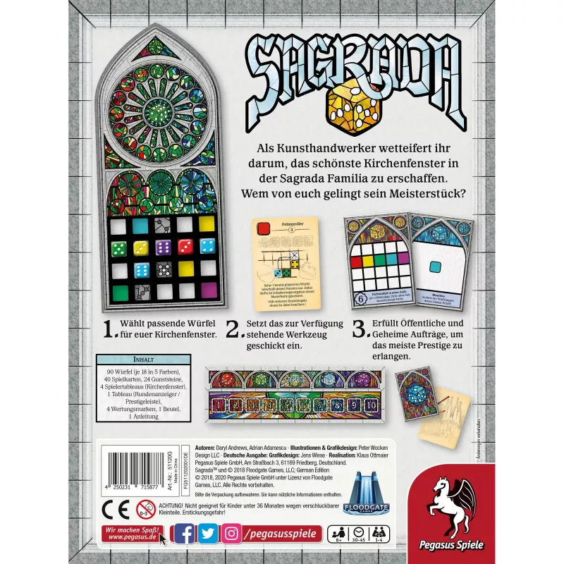 Pegasus Spiele Brettspiel Sagrada (51120G)