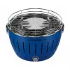 LotusGrill G280 U Blue tragbarer Holzkohlegrill mit rauchfreier Technologie