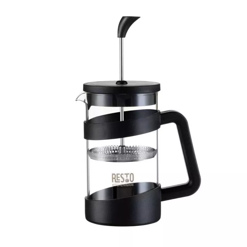 RESTO French Press 600ml Edelstahl Borosilikatglas Kaffeemaschine
