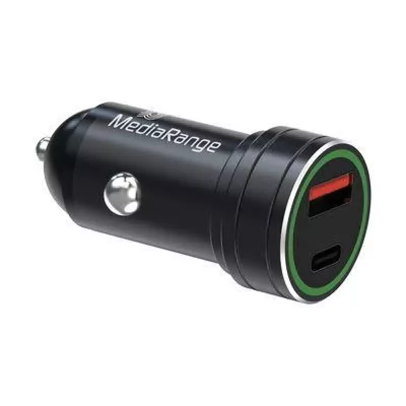 MEDIARANGE MRMA120 20W USB-C Car Charger with Power Delivery, Black