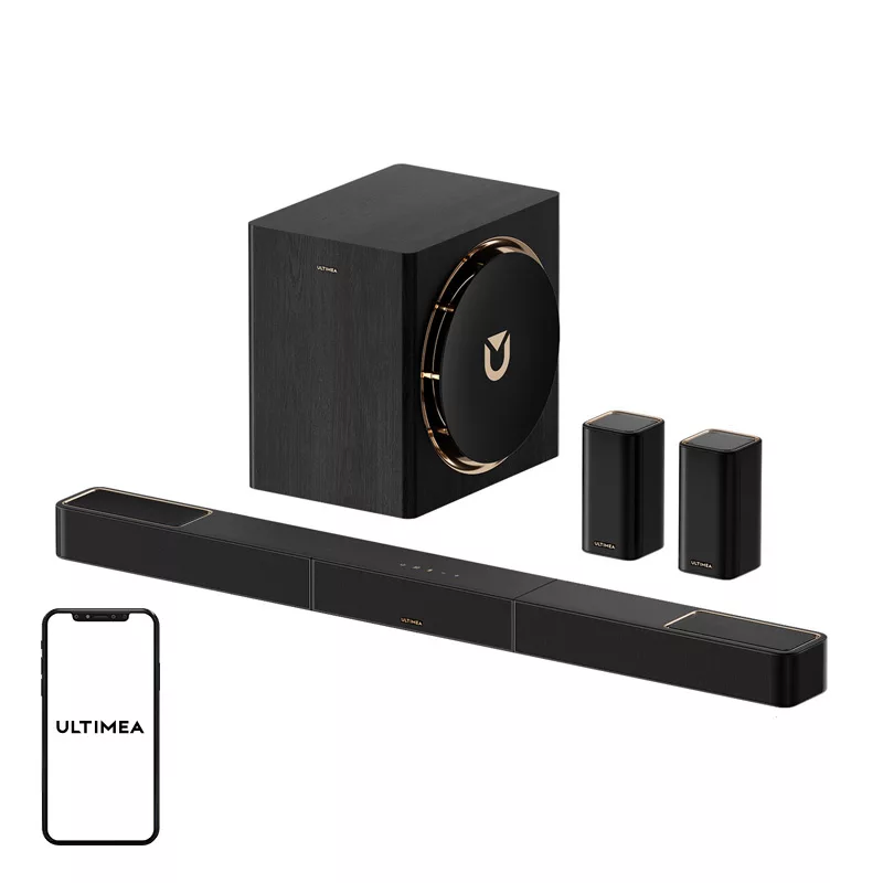 Ultimea Skywave X60 (U4421) Soundbar-System 7.1.4, Dolby Atmos, 8-Zoll-Subwoofer, kabellose Rear-Lautsprecher, HDMI eARC, Bluetooth 5.4