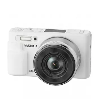 Yashica City 200 Digitale Kompaktkamera, 10x optischer Zoom, Weiß