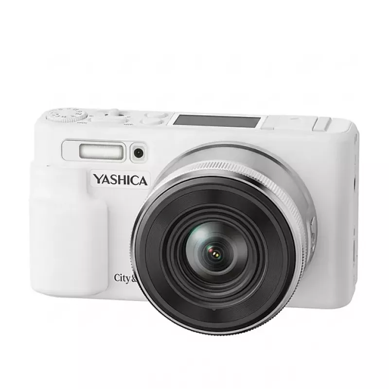 Yashica City 200 Digitale Kompaktkamera, 10x optischer Zoom, Weiß