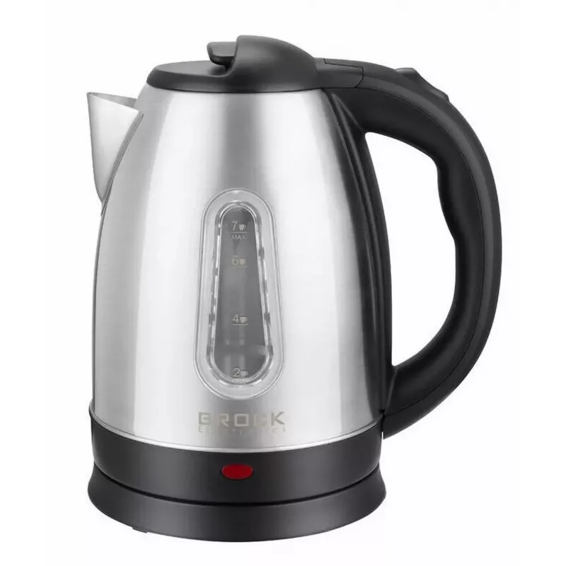 Brock WK 0601 SS Elektrischer Wasserkocher, 1,8 L, 1500 W, Edelstahl