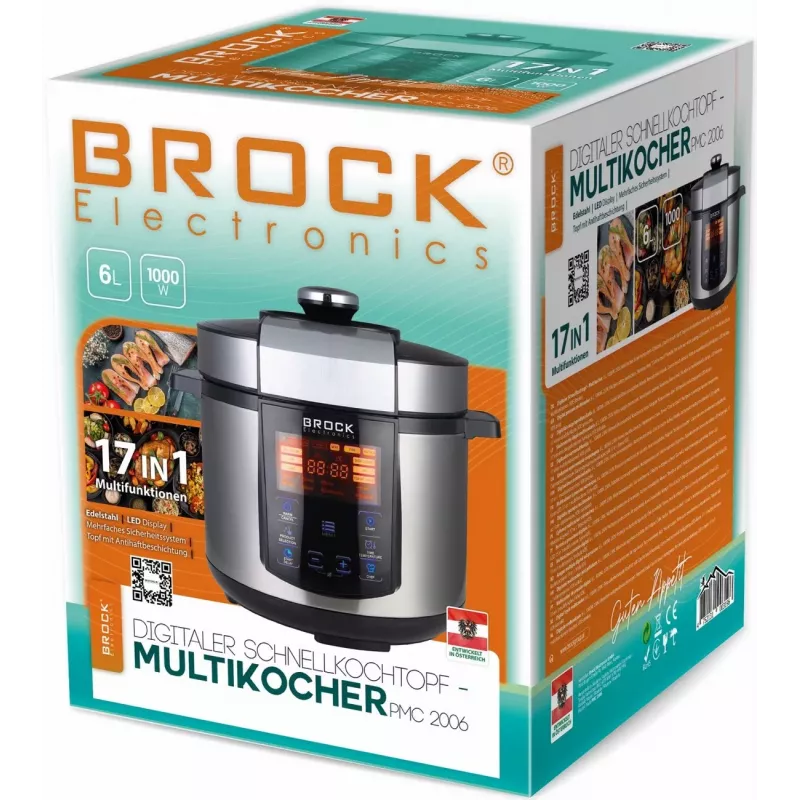 Brock PMC 2006 Elektrischer Fleischwolf 2000W Schwarz/Silber
