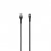 SEEK TOTI USB-A auf USB-C Kabel geflochten 2m 3A Schwarz