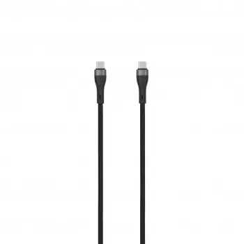 SEEK TOTI USB-C zu USB-C 2m geflochtenes Kabel 3A Schwarz