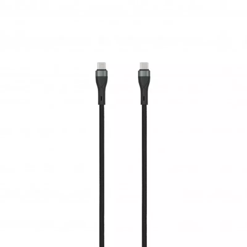 SEEK TOTI USB-C zu USB-C 2m geflochtenes Kabel 3A Schwarz