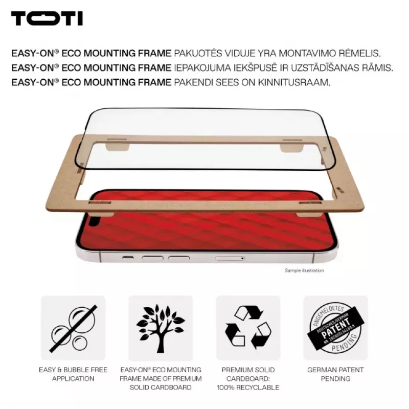 TOTI PREMIUM Premium Tempered Glass 3D Screen Protector Full Cover für Samsung Galaxy S24/S25