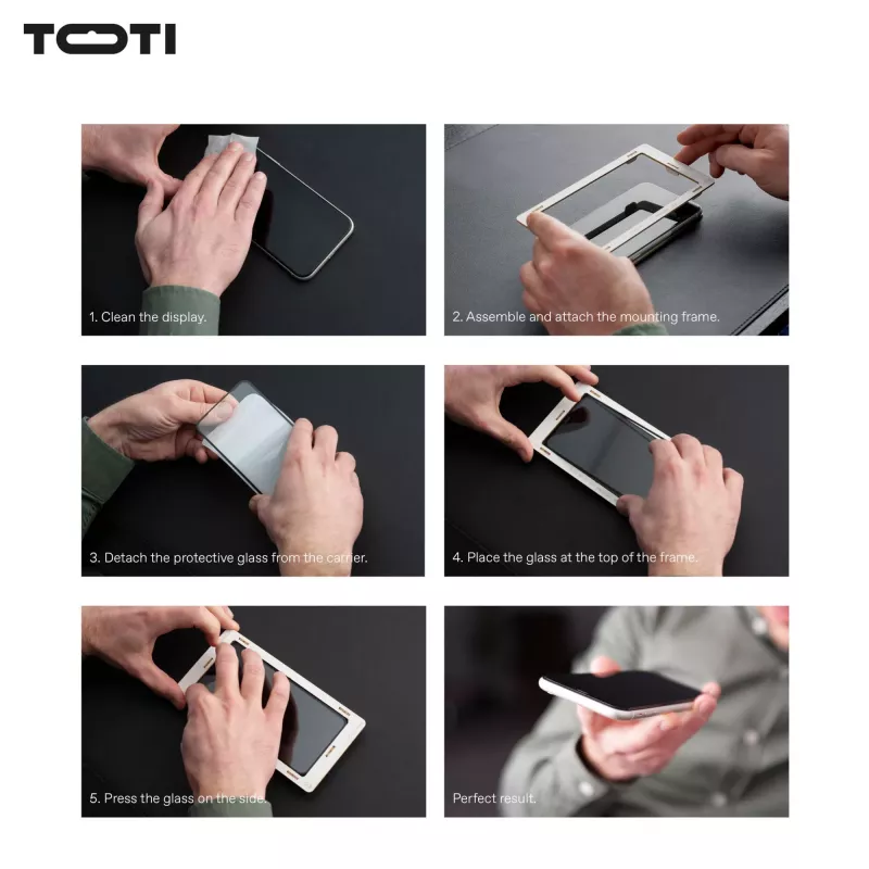 TOTI PREMIUM Premium Tempered Glass Screen Protector 3D Full Cover für Apple iPhone 17 Pro Max