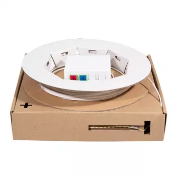 LOGILINK FTTH Anschlussdose - 2 x SC/APC Simplex Kupplungen - mit 50 m Anschlusskabel