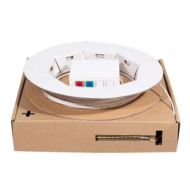 LOGILINK FTTH Anschlussdose - 2 x SC/APC Simplex Kupplungen - mit 50 m Anschlusskabel