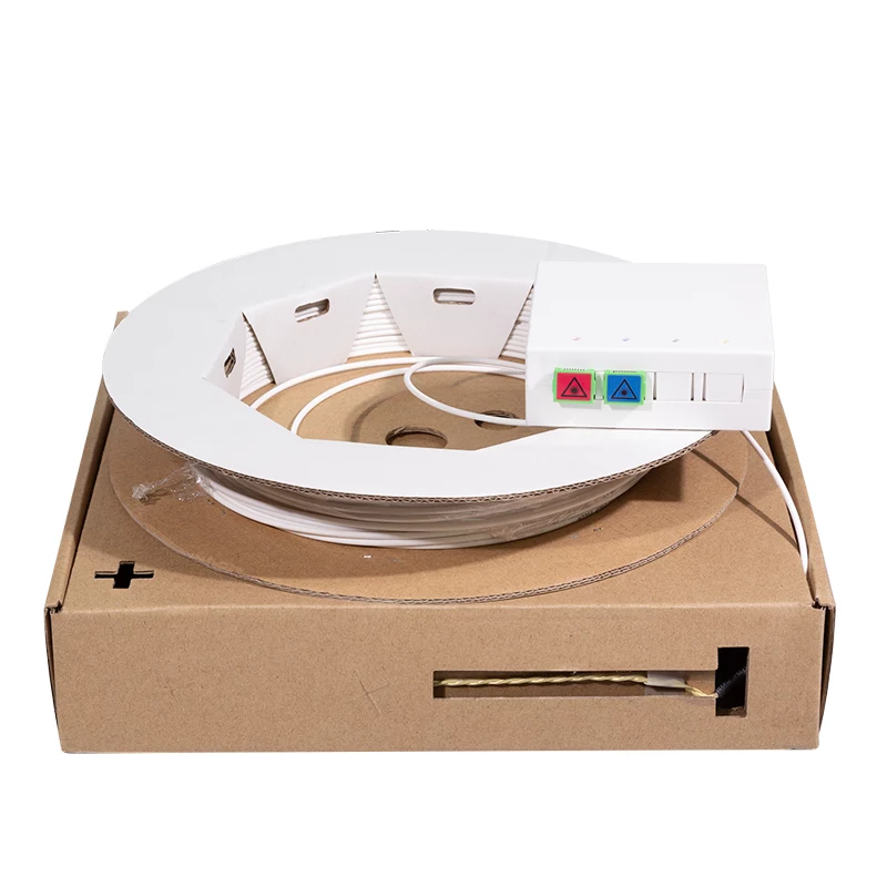 LOGILINK FTTH Anschlussdose - 2 x SC/APC Simplex Kupplungen - mit 50 m Anschlusskabel