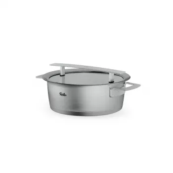 Fissler Phi Collection Bratentopf mit Glasdeckel 24 cm, 3,9 L