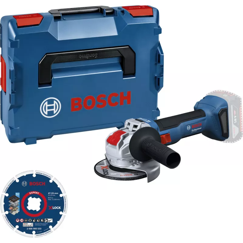 Bosch GWX 18V-8 Akku-Winkelschleifer 18V 125mm mit Diamanttrennscheibe (Einzelhandel)