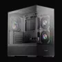 LC-Power Gaming Midi Tower ATX 812B Onyx Vision mit Tempered Glass und 4x aRGB Lüftern, Schwarz