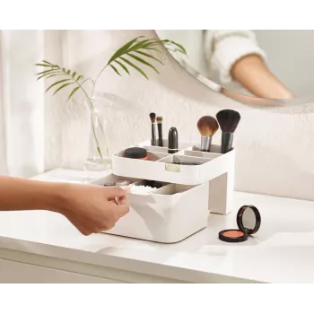 Joseph Joseph Viva Kosmetik-Organizer mit Schublade - Weiß/Grau