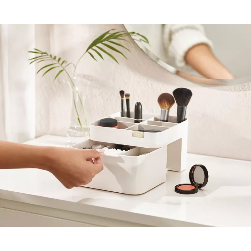 Joseph Joseph Viva Kosmetik-Organizer mit Schublade - Weiß/Grau