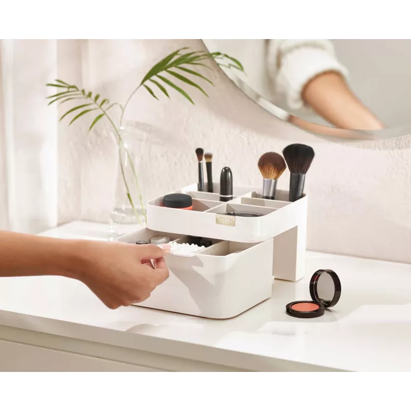 Joseph Joseph Viva Kosmetik-Organizer mit Schublade - Weiß/Grau