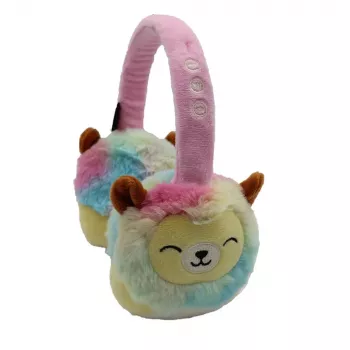 LAZERBUILT Squishmallows Bluetooth-Kopfhörer für Kinder, On-Ear, kabellos, Leonard The Lion, HMSQM-BT-LEONARD
