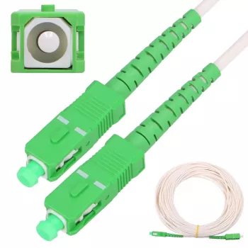 Extralink Patchkabel SC/APC-SC/APC, LSOH, Singlemode, Simplex, G.657A2, 3 mm, 15 m, Weiß