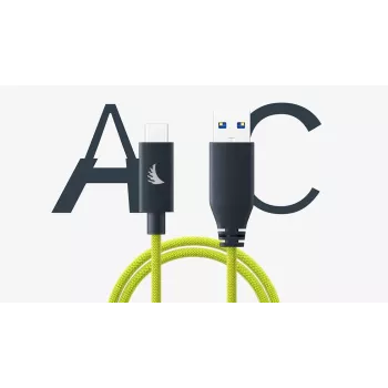 Angelbird USB-A auf C 3.2 Solid Flex Kabel Limette 1 ft UAC3SFL32