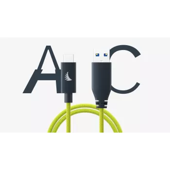 Angelbird USB-A auf C 3.2 Solid Flex Kabel Limette 1 ft UAC3SFL32