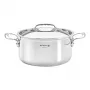De Buyer Affinity Stielkasserolle Edelstahl mit Deckel 24 cm