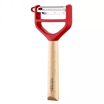 Opinel T-Duo Y-Peeler Set Rot Buchenholz