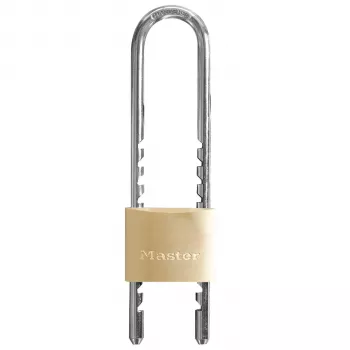 Master Lock 1950EURDCC Verstellbares Bügelschloss 50 mm massiver Messingkörper Schlüsselschloss
