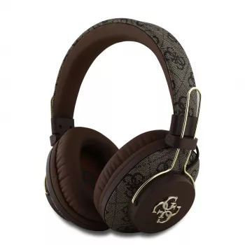 GUESS Wireless Bluetooth Headset 4G Metal Logo Braun GUBHS72P4FC4MW