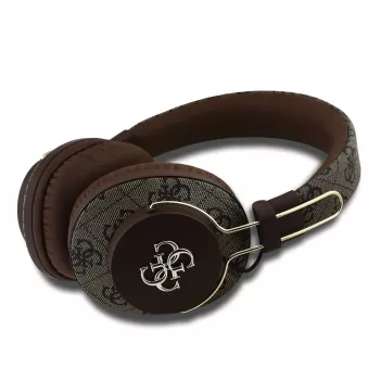 GUESS Wireless Bluetooth Headset 4G Metal Logo Braun GUBHS72P4FC4MW