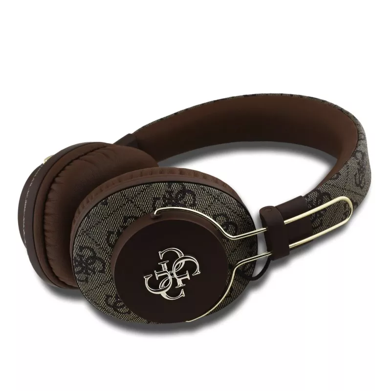 GUESS Wireless Bluetooth Headset 4G Metal Logo Braun GUBHS72P4FC4MW