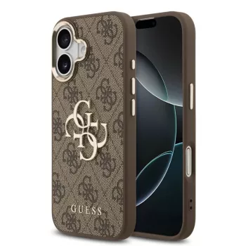 GUESS Hard Cover 4G Metal Logo Braun für Apple iPhone 17