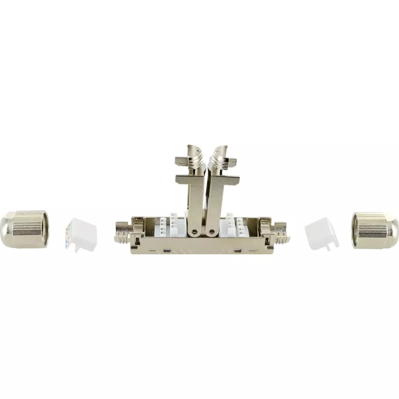 Schwaiger Keystone Netzwerkkabel-Steckverbinder CAT 6A geschirmt werkzeugloses RJ45 Modul