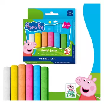STAEDTLER Junior Straßenkreide Peppa Pig 6 Stück Kartonverpackung