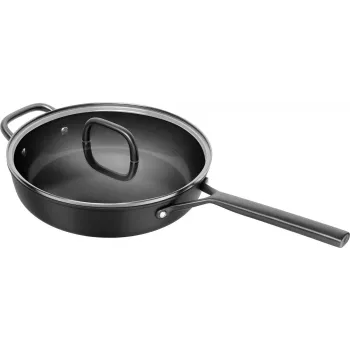 ZWILLING Milano Sautépfanne mit Glasdeckel 28 cm, Schwarz