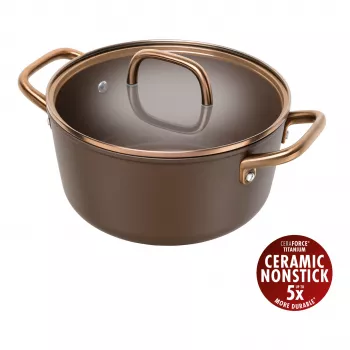 ZWILLING Milano Suppentopf mit Glasdeckel 24 cm, Braun