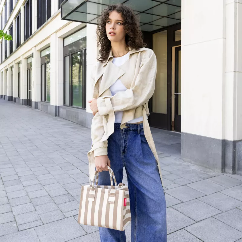 Reisenthel dailyshopper XS summerstripes coffee Shopping Bag