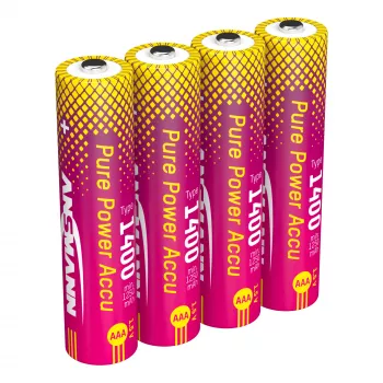 ANSMANN PurePower AAA 1400 mAh 1.5 V Li-Ion Akkus, 4er-Pack (1311-0034)