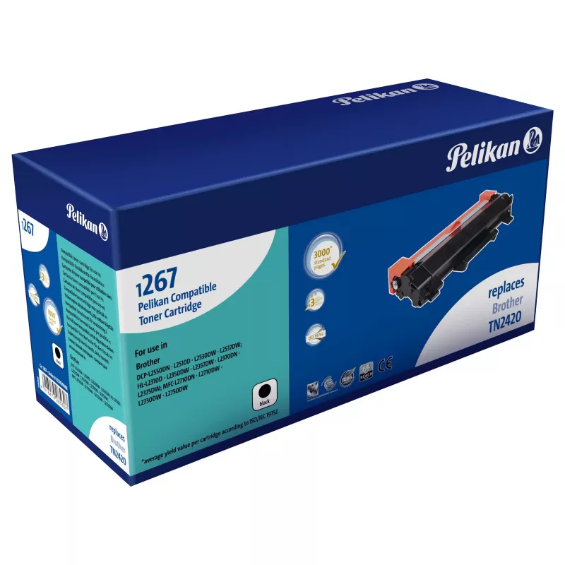 Pelikan Kompatible Tonerkartusche für Brother TN-2420, Schwarz, 3.000 Seiten