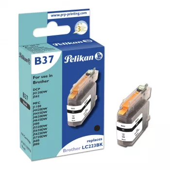 Pelikan B37 kompatible Tintenpatrone für Brother LC-223BK, Schwarz, 600 Seiten