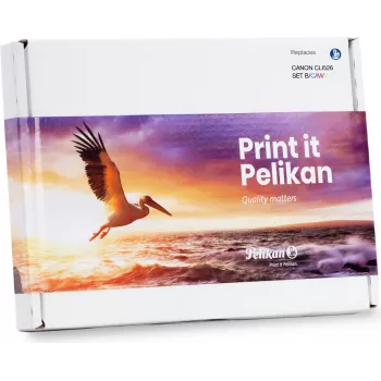 Pelican PromoPack P52 Kompatible Tintenpatronen Multipack Schwarz Cyan Magenta Gelb für Canon CLI-526 (4er-Pack)