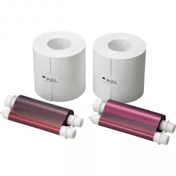 Mitsubishi CK-D 868 SL Dual Format Fotopapier- und Farbband-Set 10x15 cm 15x20 cm