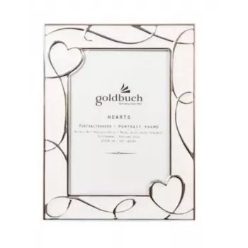 Goldbuch Hearts Bilderrahmen - Metall - Beige/Weiß - Tischaufstellung - 10x15 cm - Rechteckig