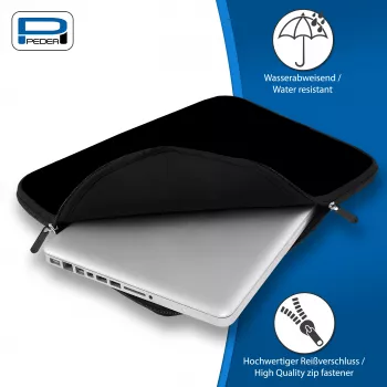 PEDEA Notebook Sleeve 14,1 inch (35,8 cm), Schwarz