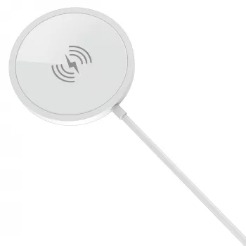 PEDEA Wireless Magnetic Charging Pad 15W - USB-C, Silver/White
