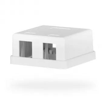 EFB Electronics Keystone Anschlussdose, 2 Port, Aufputz, Reinweiß, Leergehäuse