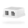 EFB Electronics Keystone Anschlussdose, 2 Port, Aufputz, Reinweiß, Leergehäuse